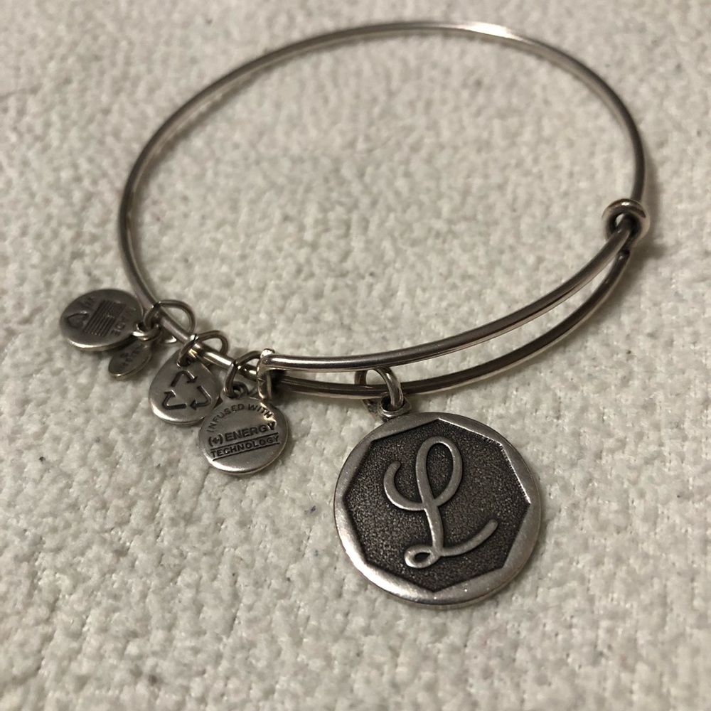 Alex and Ani Silver L Initial Bracelet